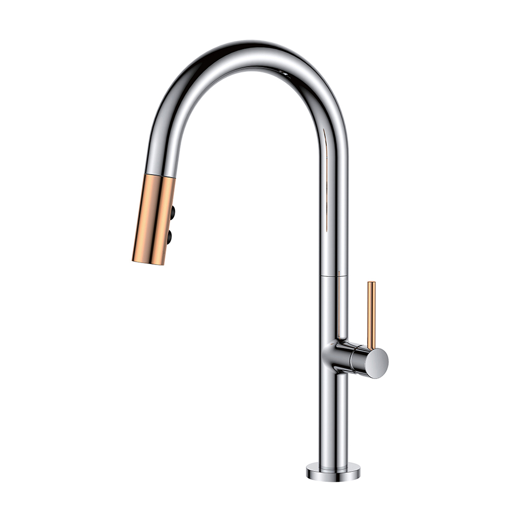 Aquacubic cUPC Cheap Wholesale Top Selling Single handle Stainless Steel Pull Down Kitchen Sink Faucet / Tap with Sprayer
