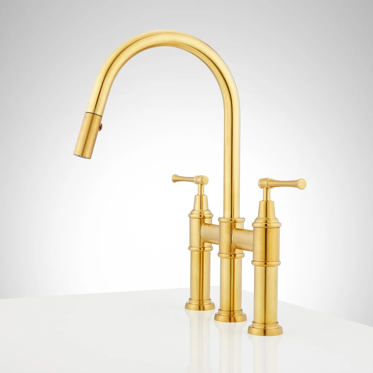 Pull Out Economic Brass Classical Sink Faucet Bridge Faucet