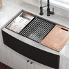 Stainless Steel Handmade Farmhouse Polished Straight Sand Kitchen Sink