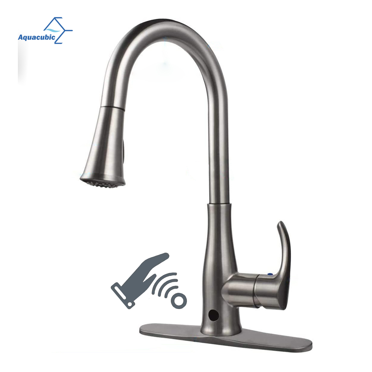 Aquacubic cUPC Sensor Infrared Smart Touchless Hand Free Two Motion Pull Down Kitchen Sink Faucet