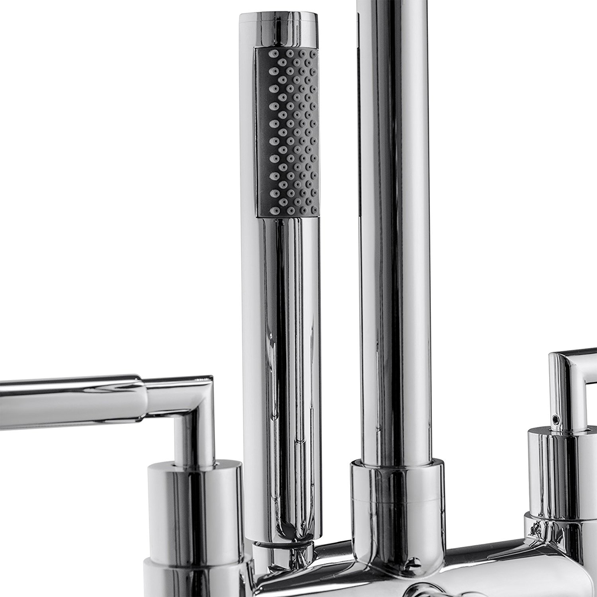 Floor Mounted Freestanding Tub Filler Bathtub Filler Faucet with Hand Shower