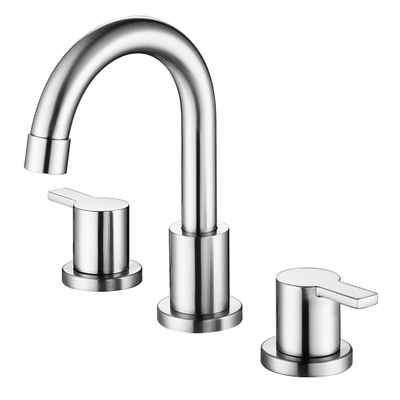 Deck Mount Brushed Nickel Widespread Bathroom Faucet AF9210-6C