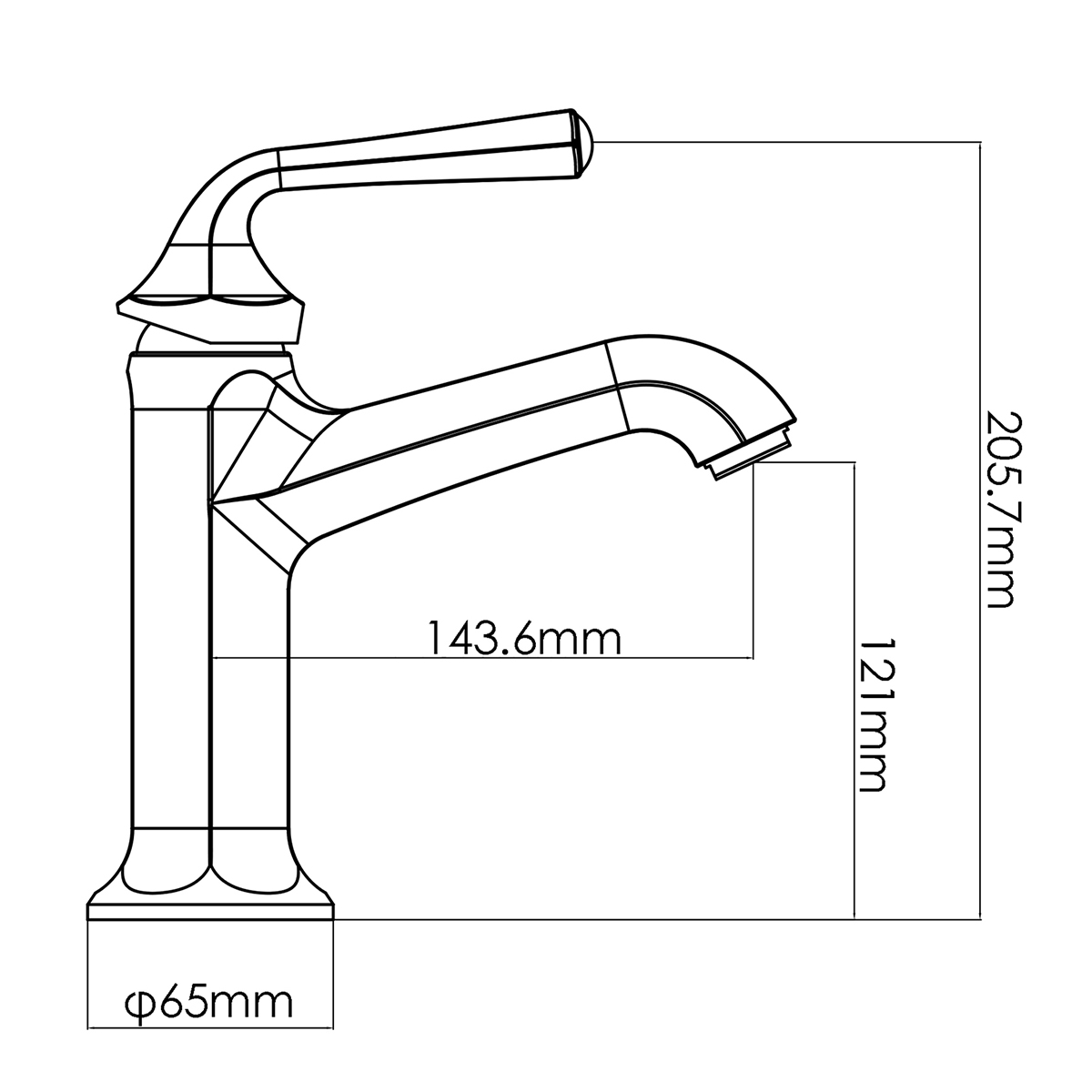 Modern Single Handle Bathroom Basin Mixer Faucet