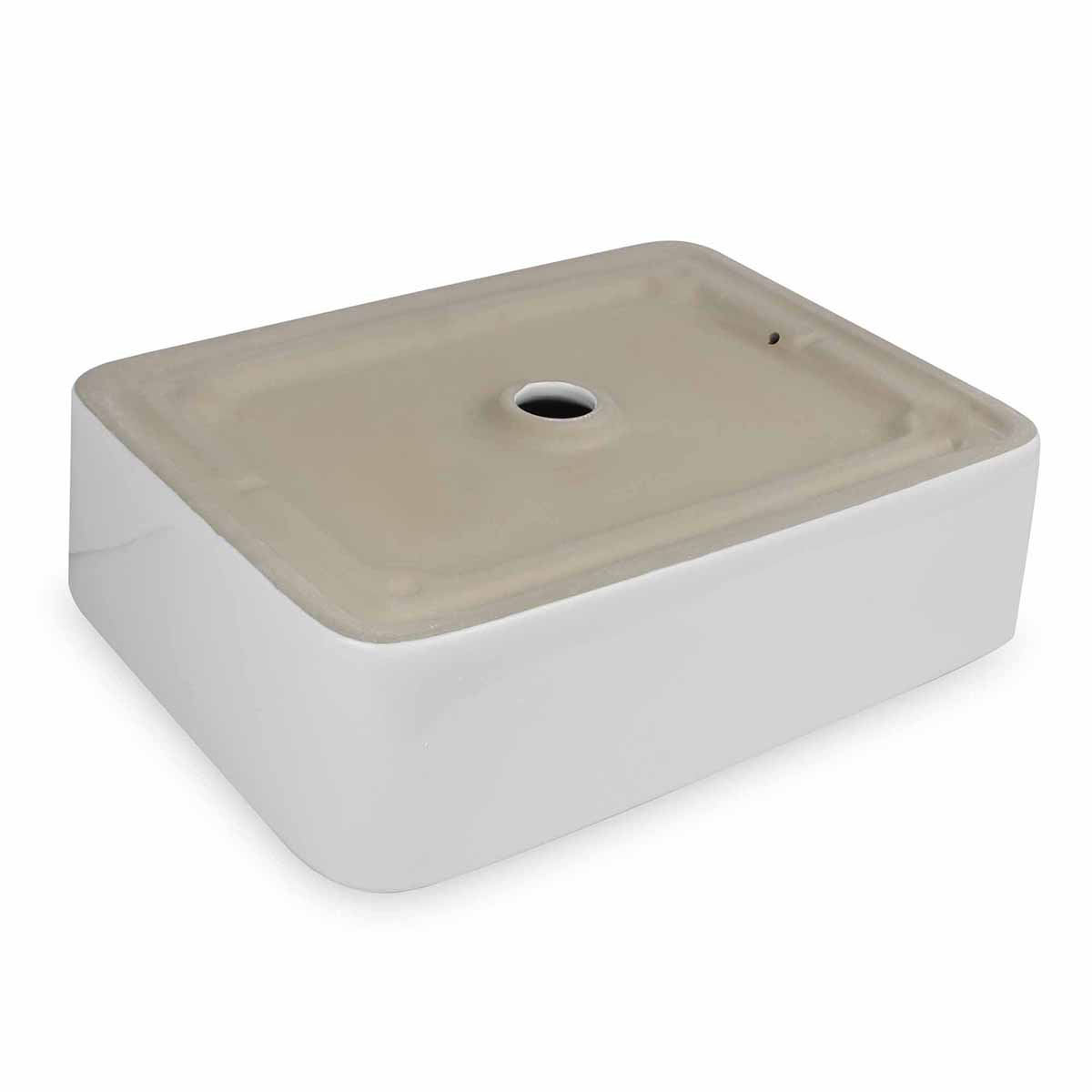 Ceramic Porcelain Fireclay White Countertop Bathroom Sink / Basin