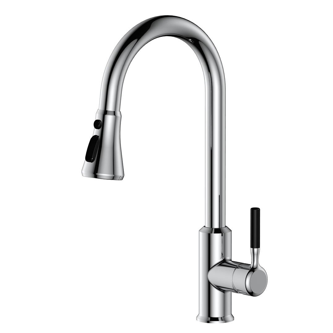 Aquacubic cUPC CEC 304 Stainless Steel Flexible Hose Pull Down Kitchen Faucets AF3042-5