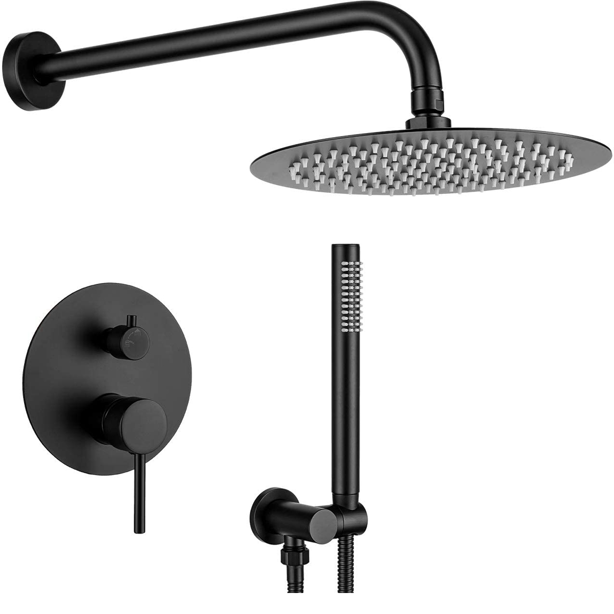 Shower System Rain Shower Head Shower Faucet Set with Tub Spout AF7328-7D