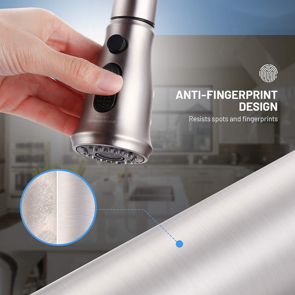 Sensor Touchless Kitchen Faucet Pull Down Sprayer Kitchen Faucet