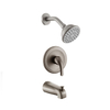 Nickel Brass Wall Mounted Concealed Bathroom Shower Faucet Set