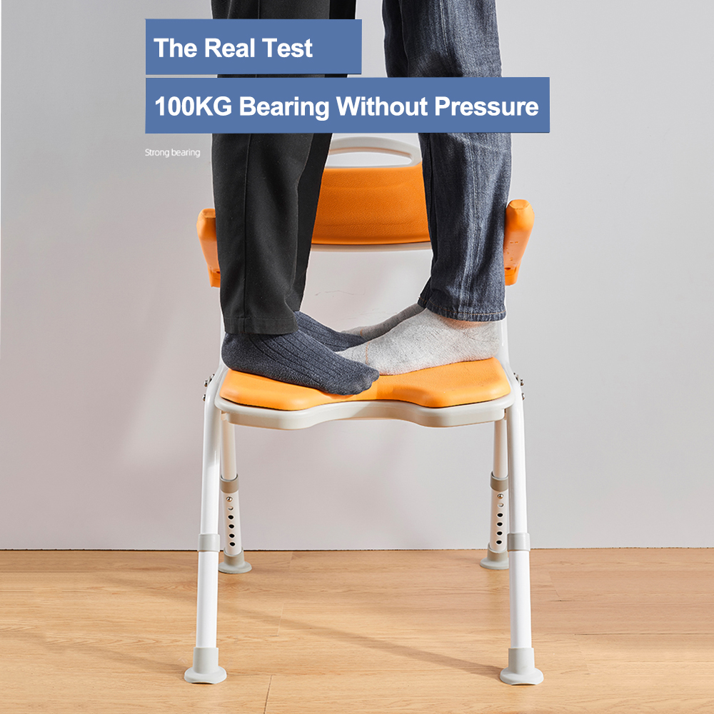 Disabled Temple Form Foldable Folding Bathroom Elderly Adjustable