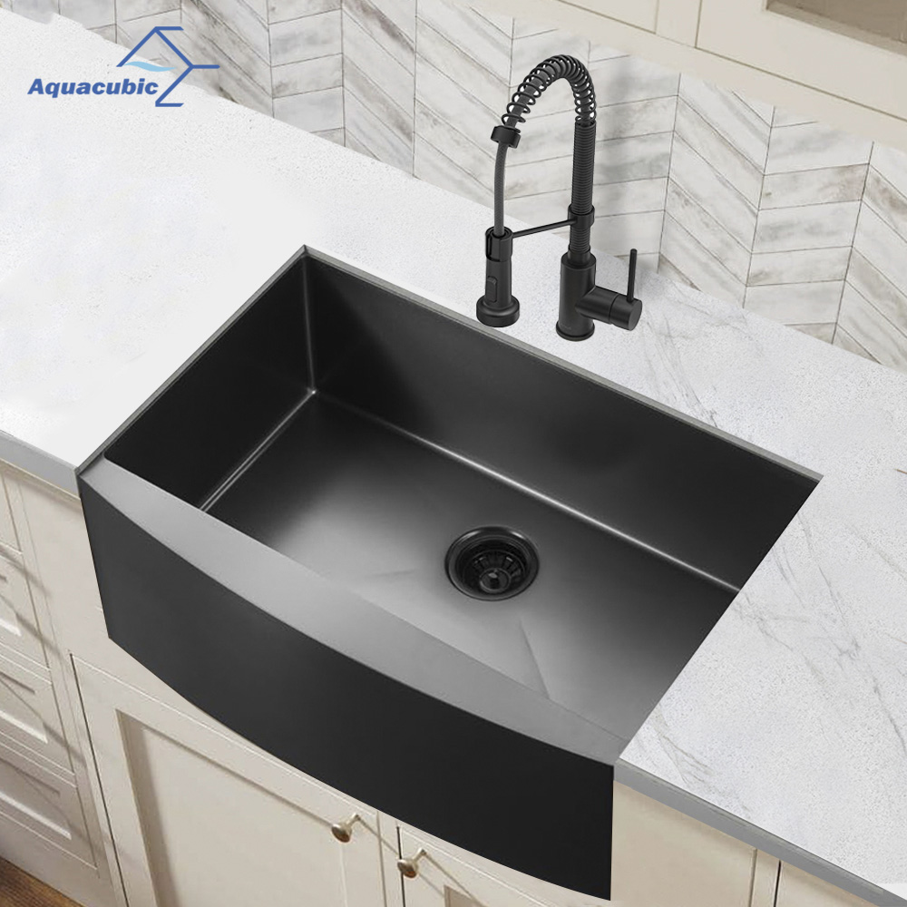 Black Single Bowl Stainless Steel Farmhouse Kitchen Sink Buy Black