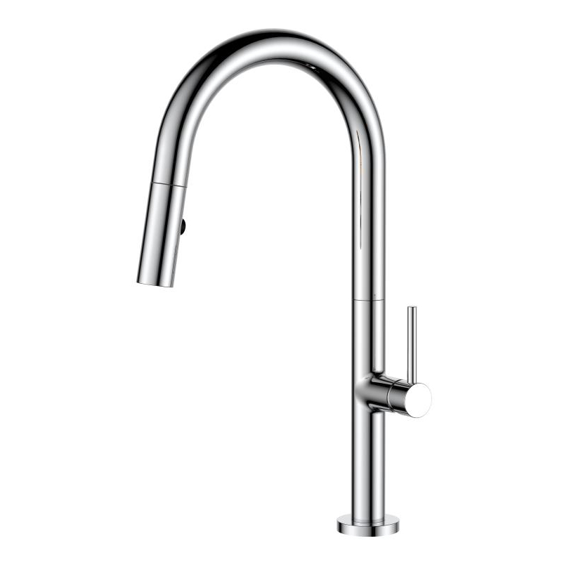 Aquacubic Cheap Modern cUPC NSF Chrome Finish Kitchen Sink Faucet with Pull Down Sprayer AF6842-5