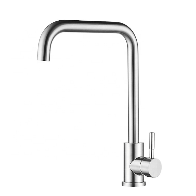 Single Handle One Hole Chromed Brass Kitchen Faucet AF1013-5A