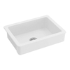 30" x 19" White Fireclay Farmhouse Single Bowl Ceramic Kitchen Sink