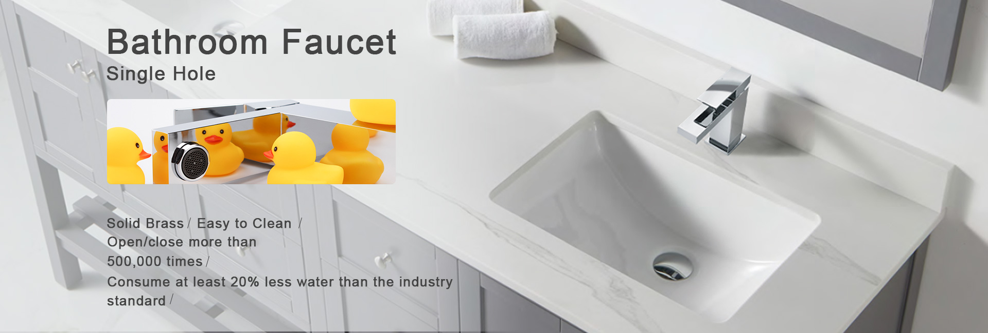 Lead-free Luxury Ceramic Single Hole Bathroom Faucet