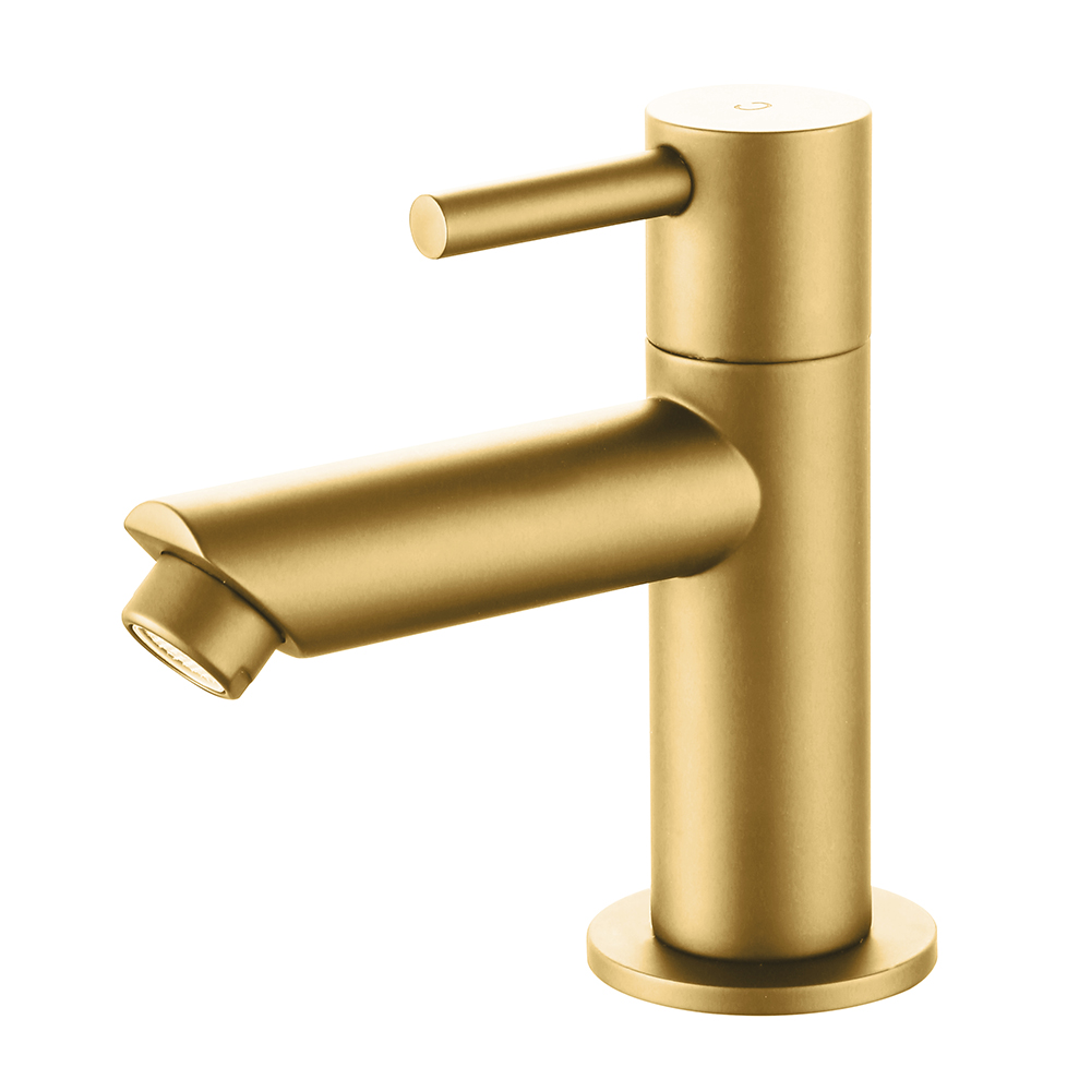 304 Stainless Steel Brushed Gold Bathroom Basin Tap Lavatory Faucet