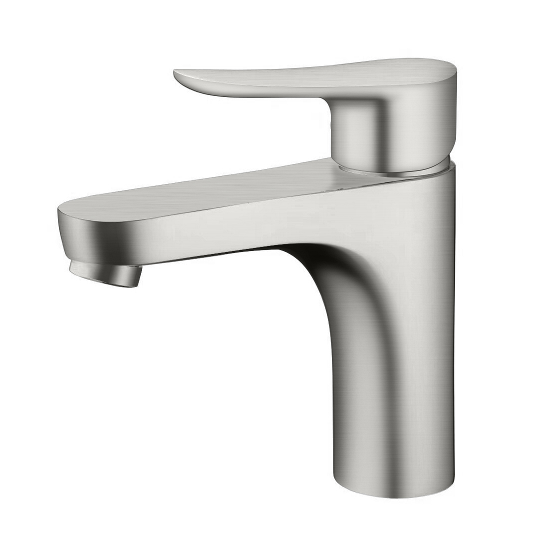 Aquacubic cUPC Single Handle Brushed Nickel Wash Basin Tap Lavatory Washroom Bathroom Basin Sink Faucet