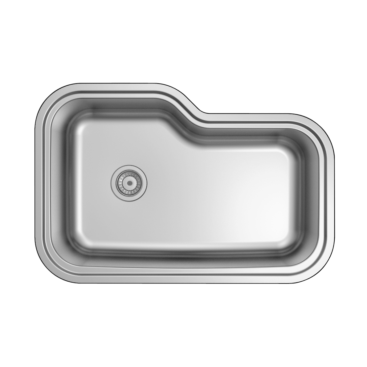 Stainless Steel Rectangular Single Bowl Pressed Drawn Kitchen Sink