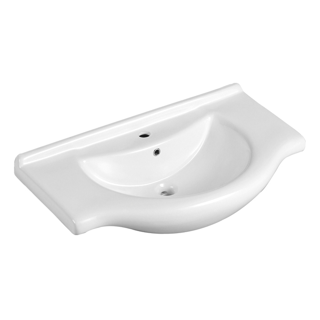 Vanity Top Bathroom White Ceramic Wide Wash Basin
