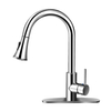 360 Rotation Zinc Alloy Single Hole Brushed Pull Down Kitchen Sink Water Faucet / Tap