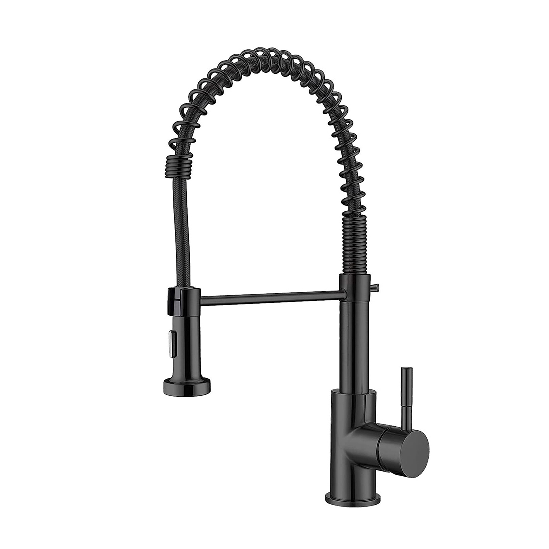 Aquacubic CUPC High Quaity Single Handle Matte Black Pull Down Kitchen Sink Faucet / Tap