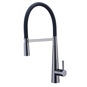 Manufacturer Health UPC Flexible Pull Out Long Neck Kitchen Sink Faucet with Rubber Neck Pull down Sprayer