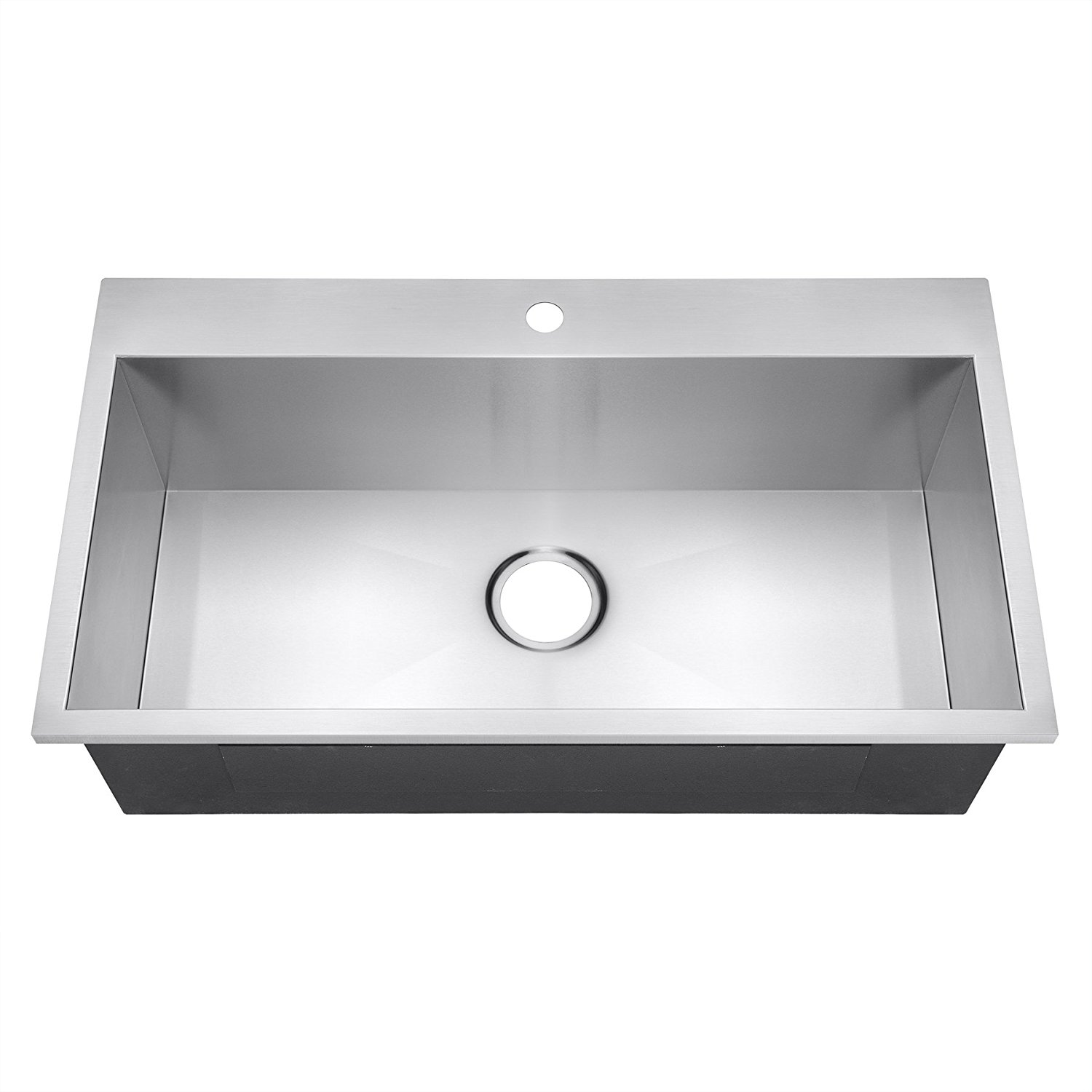 Stainless Steel Handmade Topmount Kitchen Sink with Faucet Hole