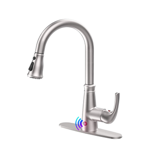 Aquacubic cUPC Modern Design Sensor Touchless Kitchen Faucet with 2 Function Pull Down Sprayer